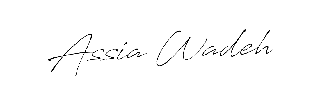 if you are searching for the best signature style for your name Assia Wadeh. so please give up your signature search. here we have designed multiple signature styles  using Antro_Vectra. Assia Wadeh signature style 6 images and pictures png