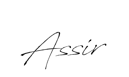 Make a beautiful signature design for name Assir. With this signature (Antro_Vectra) style, you can create a handwritten signature for free. Assir signature style 6 images and pictures png