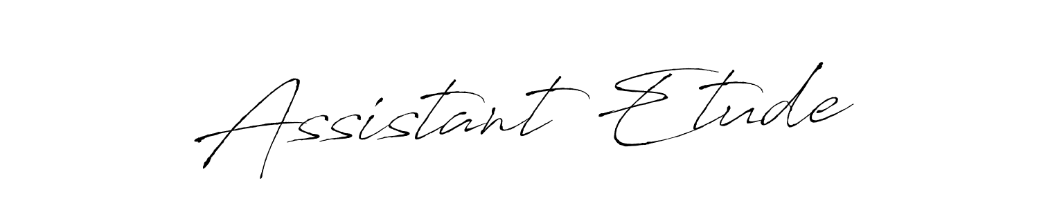 How to make Assistant Etude name signature. Use Antro_Vectra style for creating short signs online. This is the latest handwritten sign. Assistant Etude signature style 6 images and pictures png