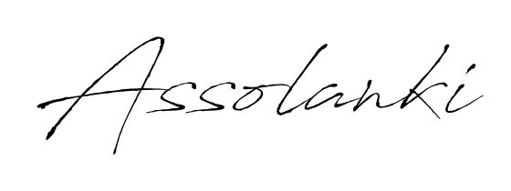 Use a signature maker to create a handwritten signature online. With this signature software, you can design (Antro_Vectra) your own signature for name Assolanki. Assolanki signature style 6 images and pictures png