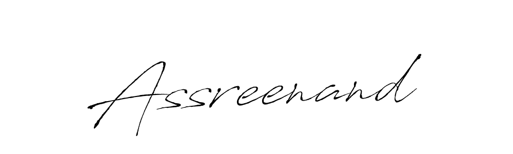 How to make Assreenand name signature. Use Antro_Vectra style for creating short signs online. This is the latest handwritten sign. Assreenand signature style 6 images and pictures png