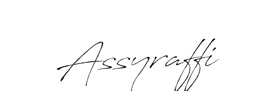 if you are searching for the best signature style for your name Assyraffi. so please give up your signature search. here we have designed multiple signature styles  using Antro_Vectra. Assyraffi signature style 6 images and pictures png