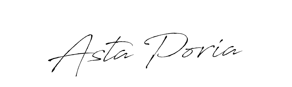 Also we have Asta Poria name is the best signature style. Create professional handwritten signature collection using Antro_Vectra autograph style. Asta Poria signature style 6 images and pictures png