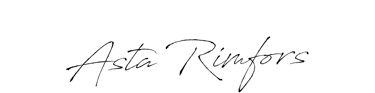 Make a short Asta Rimfors signature style. Manage your documents anywhere anytime using Antro_Vectra. Create and add eSignatures, submit forms, share and send files easily. Asta Rimfors signature style 6 images and pictures png