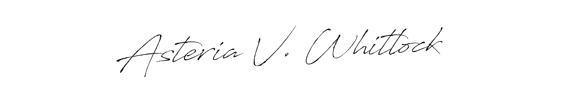 Use a signature maker to create a handwritten signature online. With this signature software, you can design (Antro_Vectra) your own signature for name Asteria V. Whitlock. Asteria V. Whitlock signature style 6 images and pictures png