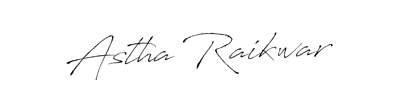 Design your own signature with our free online signature maker. With this signature software, you can create a handwritten (Antro_Vectra) signature for name Astha Raikwar. Astha Raikwar signature style 6 images and pictures png