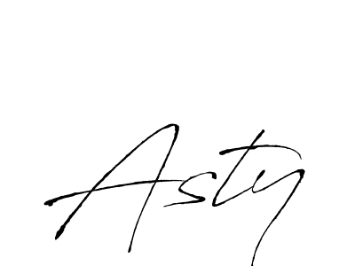 Design your own signature with our free online signature maker. With this signature software, you can create a handwritten (Antro_Vectra) signature for name Asty. Asty signature style 6 images and pictures png