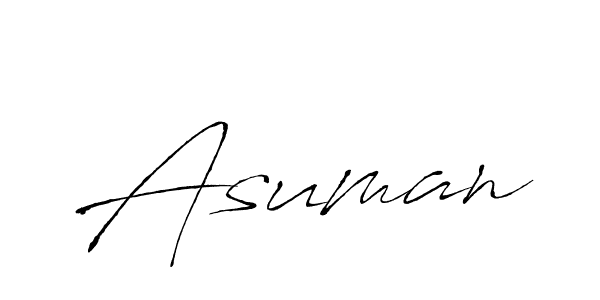 Use a signature maker to create a handwritten signature online. With this signature software, you can design (Antro_Vectra) your own signature for name Asuman. Asuman signature style 6 images and pictures png