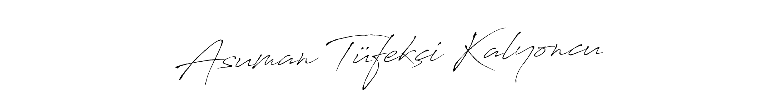 Similarly Antro_Vectra is the best handwritten signature design. Signature creator online .You can use it as an online autograph creator for name Asuman Tüfekçi Kalyoncu. Asuman Tüfekçi Kalyoncu signature style 6 images and pictures png