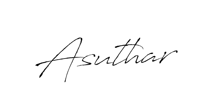 Use a signature maker to create a handwritten signature online. With this signature software, you can design (Antro_Vectra) your own signature for name Asuthar. Asuthar signature style 6 images and pictures png