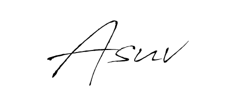 The best way (Antro_Vectra) to make a short signature is to pick only two or three words in your name. For converting this name Asuv. Asuv signature style 6 images and pictures png