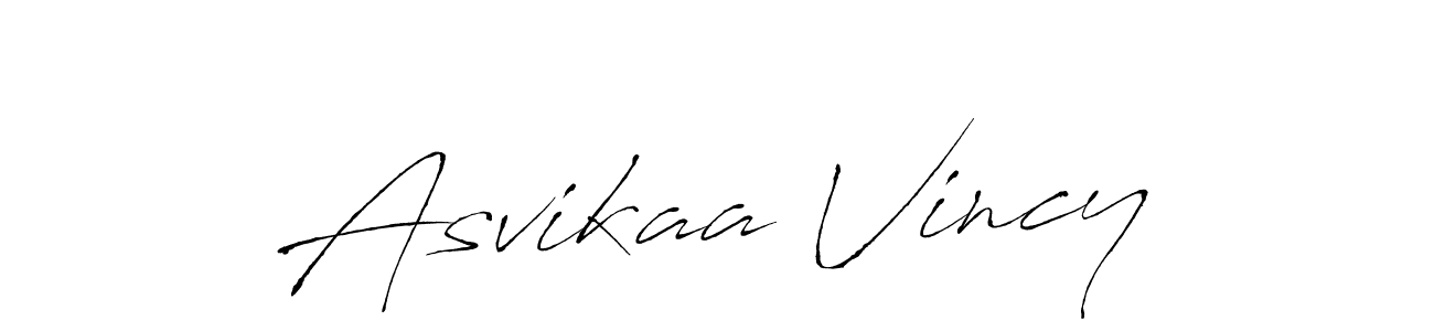 Design your own signature with our free online signature maker. With this signature software, you can create a handwritten (Antro_Vectra) signature for name Asvikaa Vincy. Asvikaa Vincy signature style 6 images and pictures png