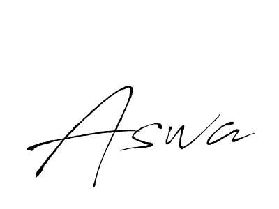 Use a signature maker to create a handwritten signature online. With this signature software, you can design (Antro_Vectra) your own signature for name Aswa. Aswa signature style 6 images and pictures png