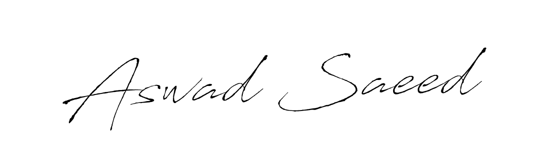 How to make Aswad Saeed signature? Antro_Vectra is a professional autograph style. Create handwritten signature for Aswad Saeed name. Aswad Saeed signature style 6 images and pictures png