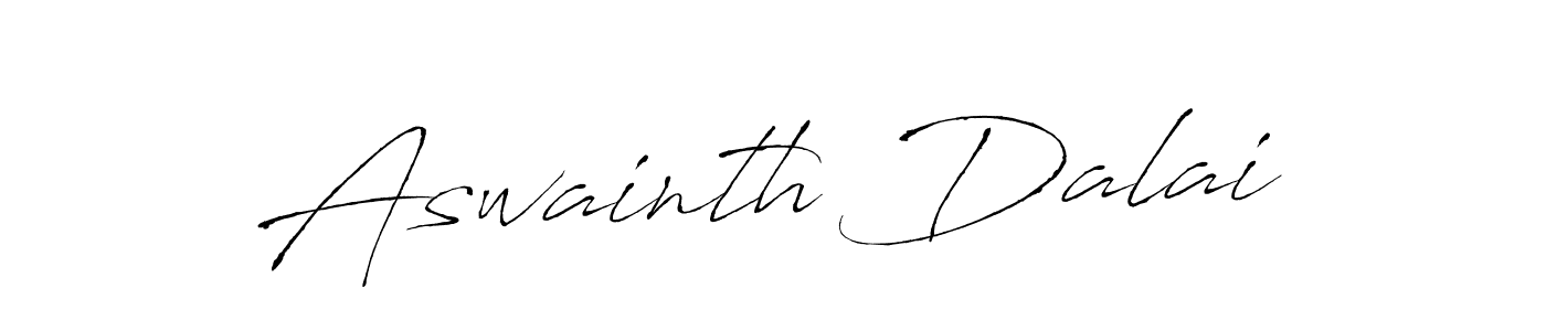 The best way (Antro_Vectra) to make a short signature is to pick only two or three words in your name. The name Aswainth Dalai include a total of six letters. For converting this name. Aswainth Dalai signature style 6 images and pictures png