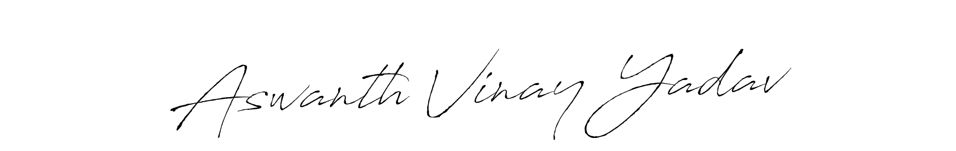 Aswanth Vinay Yadav stylish signature style. Best Handwritten Sign (Antro_Vectra) for my name. Handwritten Signature Collection Ideas for my name Aswanth Vinay Yadav. Aswanth Vinay Yadav signature style 6 images and pictures png