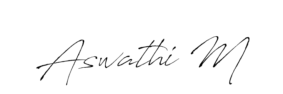 Design your own signature with our free online signature maker. With this signature software, you can create a handwritten (Antro_Vectra) signature for name Aswathi M. Aswathi M signature style 6 images and pictures png