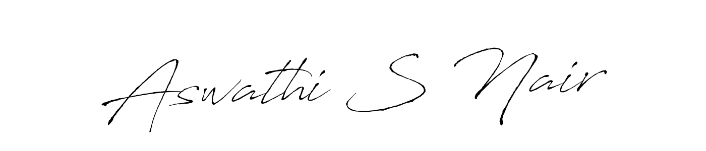 if you are searching for the best signature style for your name Aswathi S Nair. so please give up your signature search. here we have designed multiple signature styles  using Antro_Vectra. Aswathi S Nair signature style 6 images and pictures png