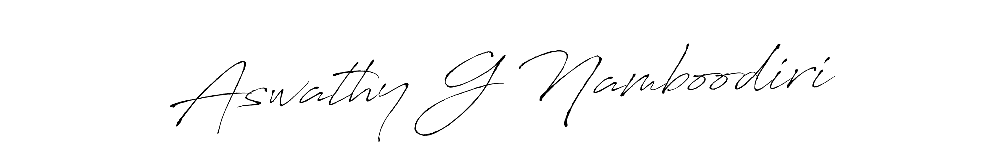 Make a short Aswathy G Namboodiri signature style. Manage your documents anywhere anytime using Antro_Vectra. Create and add eSignatures, submit forms, share and send files easily. Aswathy G Namboodiri signature style 6 images and pictures png