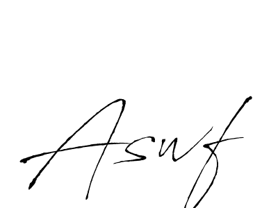 Design your own signature with our free online signature maker. With this signature software, you can create a handwritten (Antro_Vectra) signature for name Aswf. Aswf signature style 6 images and pictures png