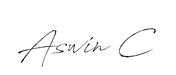 How to make Aswin C signature? Antro_Vectra is a professional autograph style. Create handwritten signature for Aswin C name. Aswin C signature style 6 images and pictures png