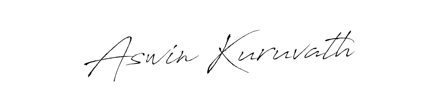 Antro_Vectra is a professional signature style that is perfect for those who want to add a touch of class to their signature. It is also a great choice for those who want to make their signature more unique. Get Aswin Kuruvath name to fancy signature for free. Aswin Kuruvath signature style 6 images and pictures png