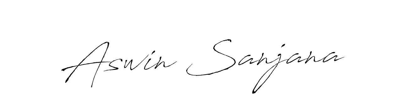 Also we have Aswin Sanjana name is the best signature style. Create professional handwritten signature collection using Antro_Vectra autograph style. Aswin Sanjana signature style 6 images and pictures png