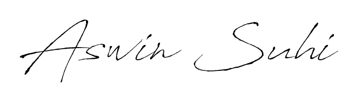 Design your own signature with our free online signature maker. With this signature software, you can create a handwritten (Antro_Vectra) signature for name Aswin Suhi. Aswin Suhi signature style 6 images and pictures png