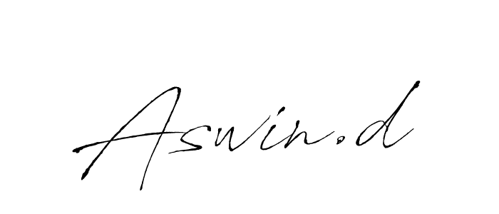 Design your own signature with our free online signature maker. With this signature software, you can create a handwritten (Antro_Vectra) signature for name Aswin.d. Aswin.d signature style 6 images and pictures png