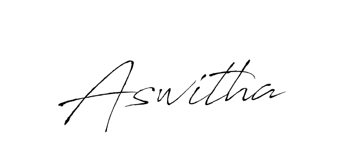 Use a signature maker to create a handwritten signature online. With this signature software, you can design (Antro_Vectra) your own signature for name Aswitha. Aswitha signature style 6 images and pictures png