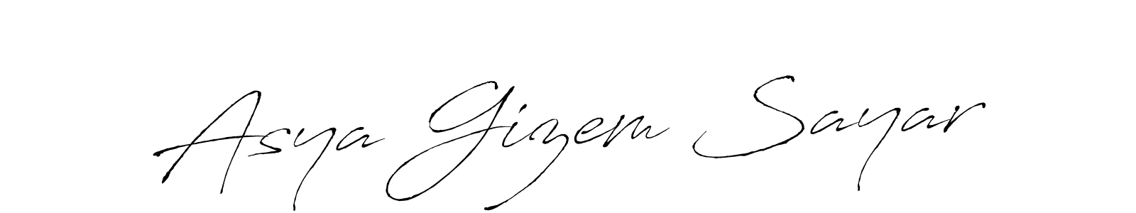 Asya Gizem Sayar stylish signature style. Best Handwritten Sign (Antro_Vectra) for my name. Handwritten Signature Collection Ideas for my name Asya Gizem Sayar. Asya Gizem Sayar signature style 6 images and pictures png