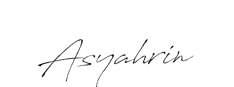 Design your own signature with our free online signature maker. With this signature software, you can create a handwritten (Antro_Vectra) signature for name Asyahrin. Asyahrin signature style 6 images and pictures png