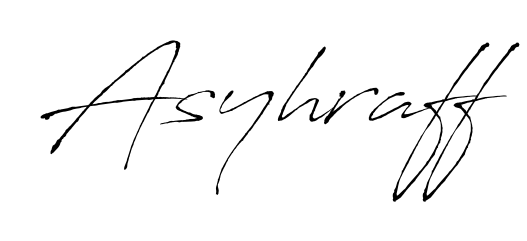 Designed for modern professionals: Asyhraff name signature crafted with Antro_Vectra script. Ready for digital PDF workflows. Asyhraff signature style 6 images and pictures png