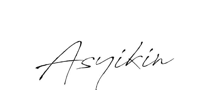 It looks lik you need a new signature style for name Asyikin. Design unique handwritten (Antro_Vectra) signature with our free signature maker in just a few clicks. Asyikin signature style 6 images and pictures png