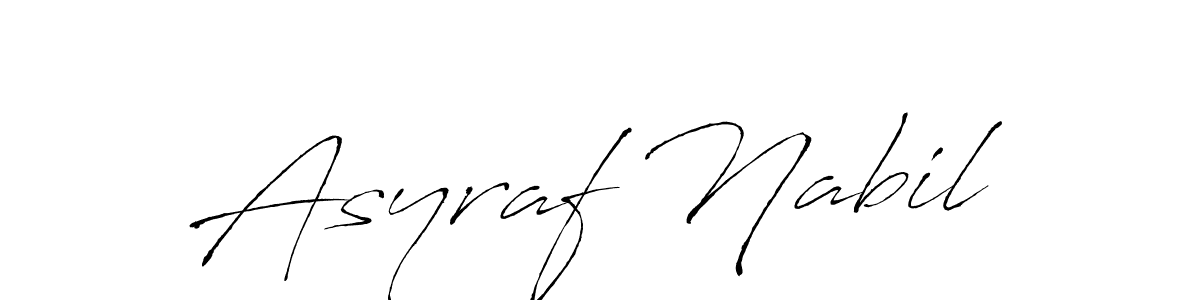 Make a beautiful signature design for name Asyraf Nabil. With this signature (Antro_Vectra) style, you can create a handwritten signature for free. Asyraf Nabil signature style 6 images and pictures png