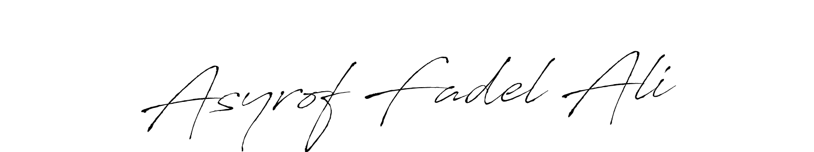 Make a beautiful signature design for name Asyrof Fadel Ali. With this signature (Antro_Vectra) style, you can create a handwritten signature for free. Asyrof Fadel Ali signature style 6 images and pictures png