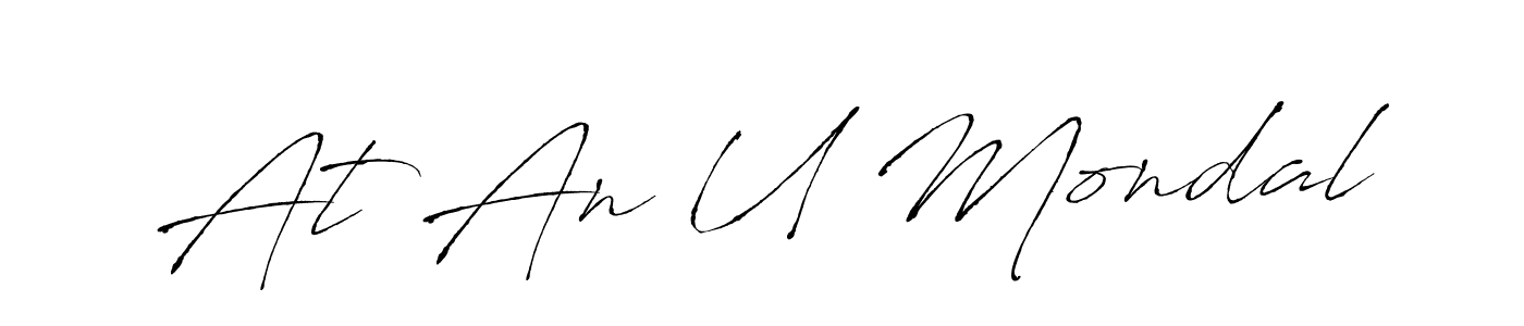 It looks lik you need a new signature style for name At An U Mondal. Design unique handwritten (Antro_Vectra) signature with our free signature maker in just a few clicks. At An U Mondal signature style 6 images and pictures png