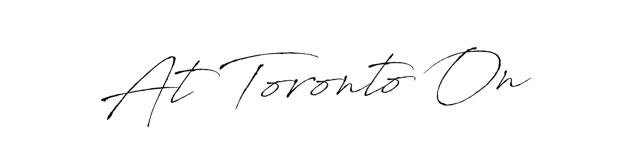 How to make At Toronto On name signature. Use Antro_Vectra style for creating short signs online. This is the latest handwritten sign. At Toronto On signature style 6 images and pictures png