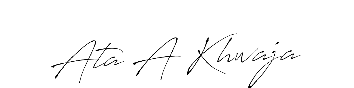 Use a signature maker to create a handwritten signature online. With this signature software, you can design (Antro_Vectra) your own signature for name Ata A Khwaja. Ata A Khwaja signature style 6 images and pictures png