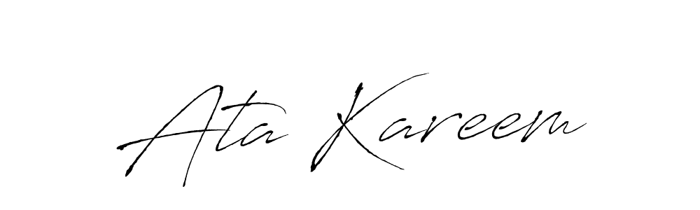 Also we have Ata Kareem name is the best signature style. Create professional handwritten signature collection using Antro_Vectra autograph style. Ata Kareem signature style 6 images and pictures png