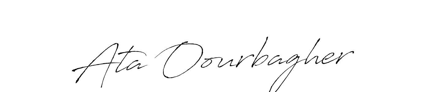 Ata Oourbagher stylish signature style. Best Handwritten Sign (Antro_Vectra) for my name. Handwritten Signature Collection Ideas for my name Ata Oourbagher. Ata Oourbagher signature style 6 images and pictures png