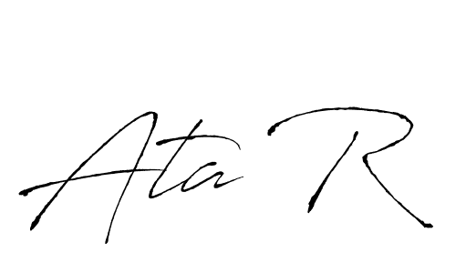 Similarly Antro_Vectra is the best handwritten signature design. Signature creator online .You can use it as an online autograph creator for name Ata R. Ata R signature style 6 images and pictures png