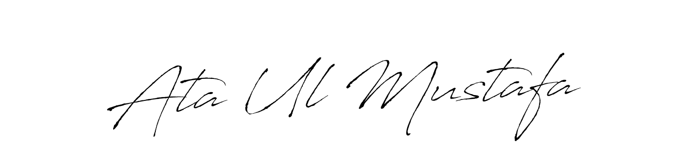 Also we have Ata Ul Mustafa name is the best signature style. Create professional handwritten signature collection using Antro_Vectra autograph style. Ata Ul Mustafa signature style 6 images and pictures png