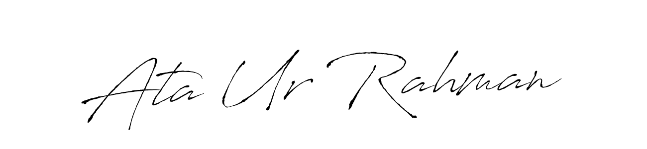 How to make Ata Ur Rahman name signature. Use Antro_Vectra style for creating short signs online. This is the latest handwritten sign. Ata Ur Rahman signature style 6 images and pictures png