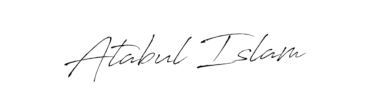 Create a beautiful signature design for name Atabul Islam. With this signature (Antro_Vectra) fonts, you can make a handwritten signature for free. Atabul Islam signature style 6 images and pictures png