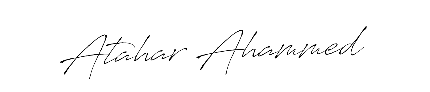 Make a beautiful signature design for name Atahar Ahammed. With this signature (Antro_Vectra) style, you can create a handwritten signature for free. Atahar Ahammed signature style 6 images and pictures png