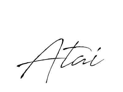 Design your own signature with our free online signature maker. With this signature software, you can create a handwritten (Antro_Vectra) signature for name Atai. Atai signature style 6 images and pictures png