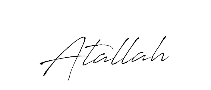 Make a beautiful signature design for name Atallah. With this signature (Antro_Vectra) style, you can create a handwritten signature for free. Atallah signature style 6 images and pictures png