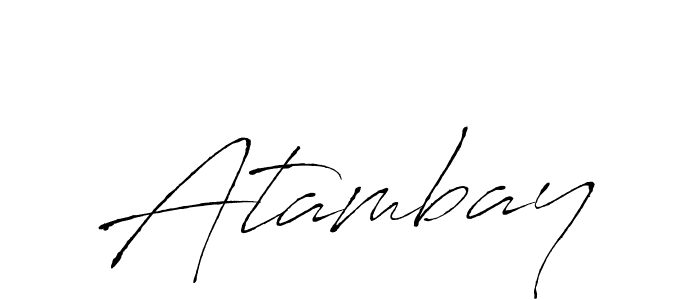 Use a signature maker to create a handwritten signature online. With this signature software, you can design (Antro_Vectra) your own signature for name Atambay. Atambay signature style 6 images and pictures png