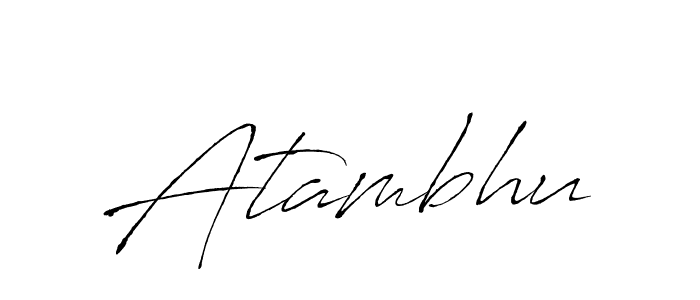 How to make Atambhu signature? Antro_Vectra is a professional autograph style. Create handwritten signature for Atambhu name. Atambhu signature style 6 images and pictures png